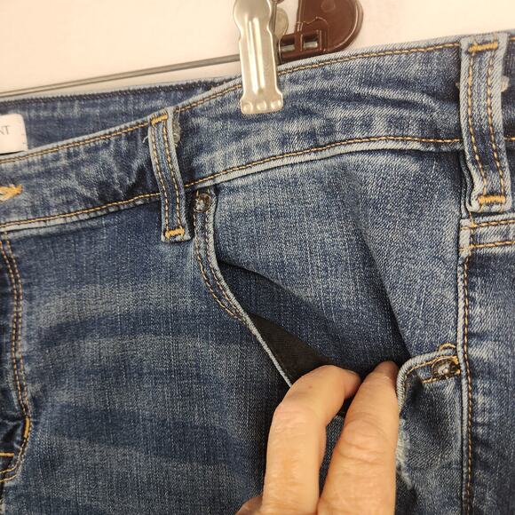 Lane Bryant Jeans Mid Rise Super Stretch Bootcut Women Plus 24R Blue Distressed - Picture 6 of 16